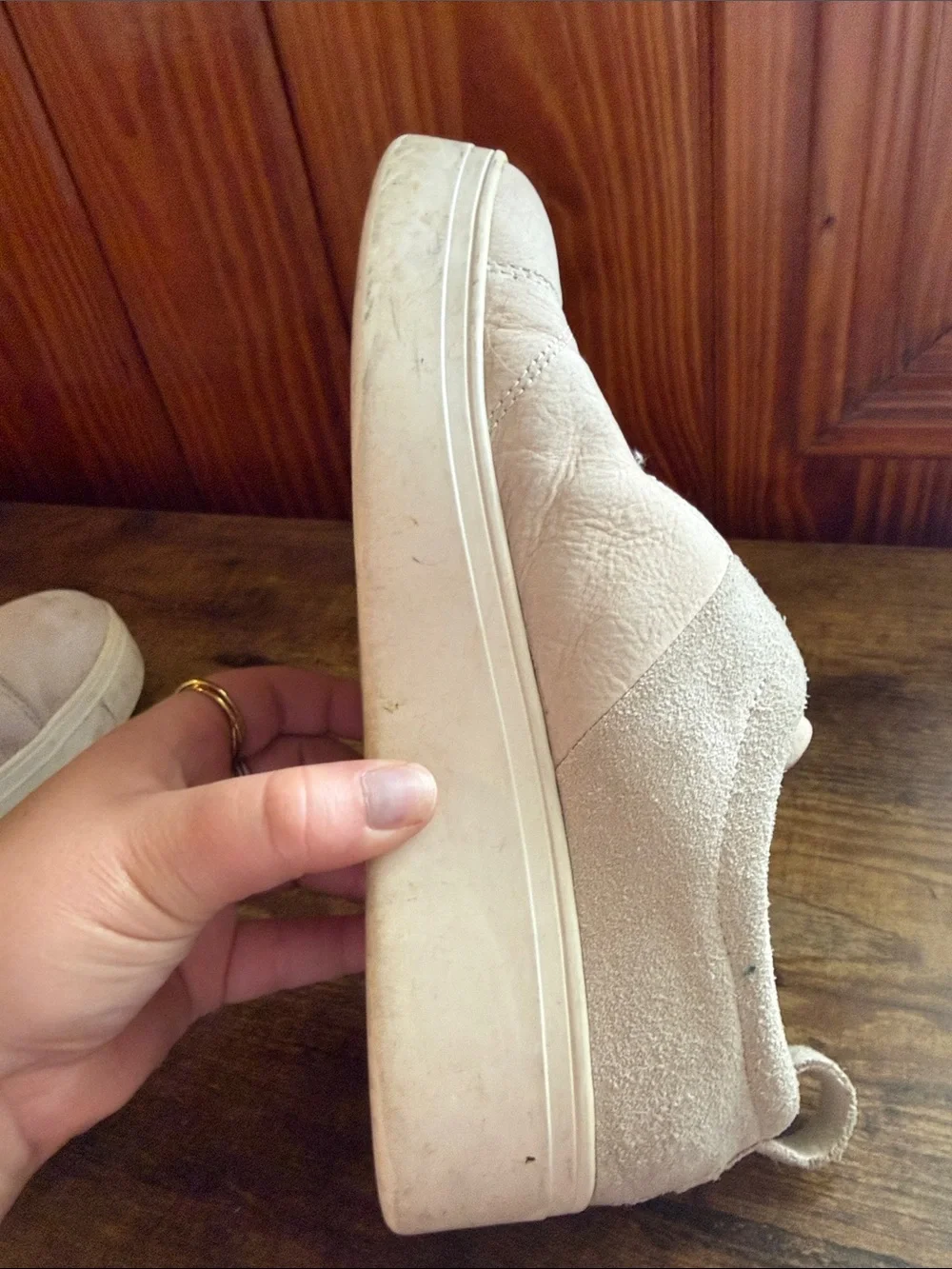 Toms Women's 8.5 Slip-On Platform Sneakers in Off-White
